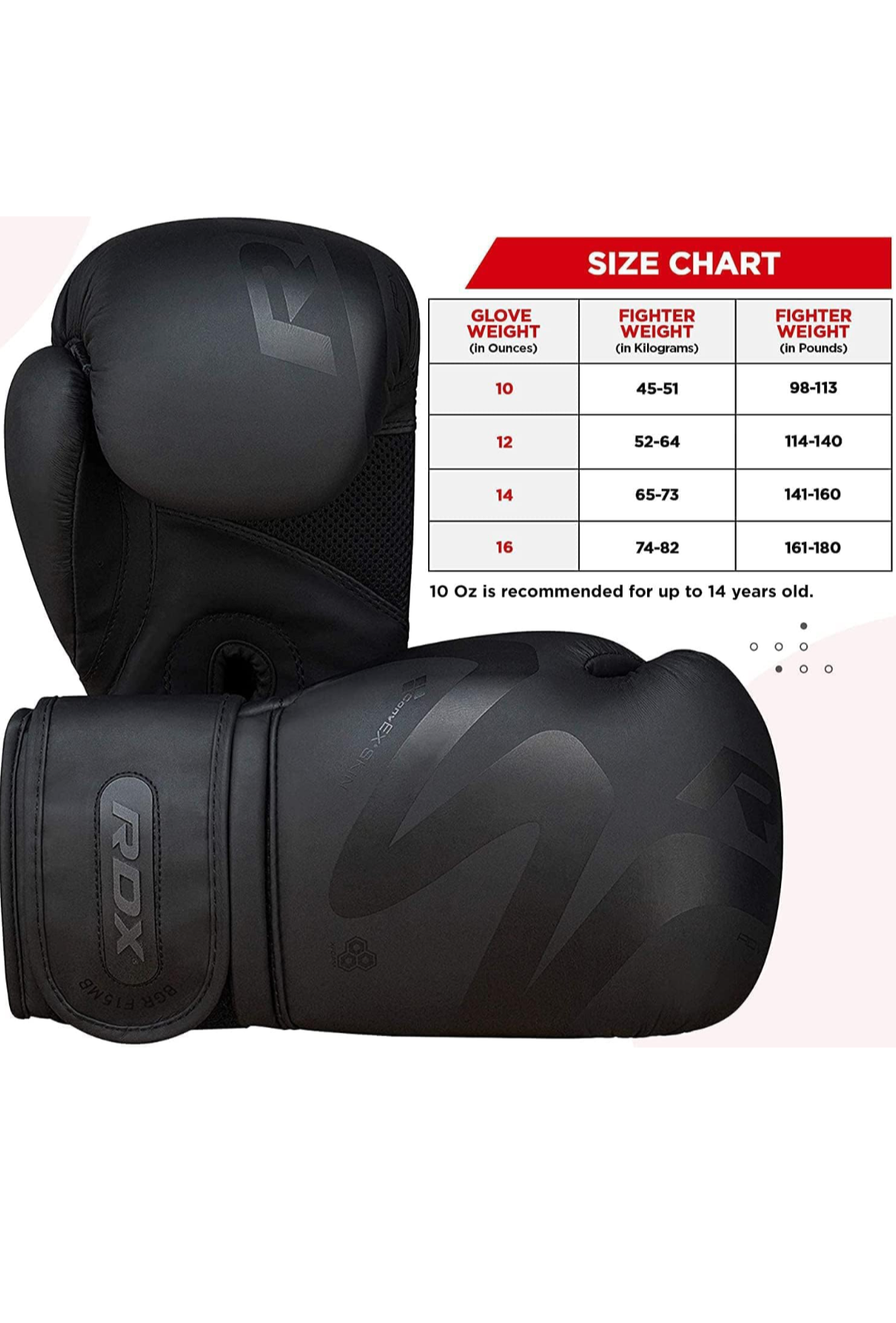 RDX F15 Noir Boxhandschuhe Kunstleder